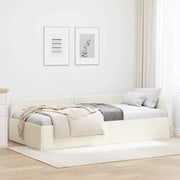 Cornice del letto ad angolo Crema 100 cm x 200 cm Velluto 42016098