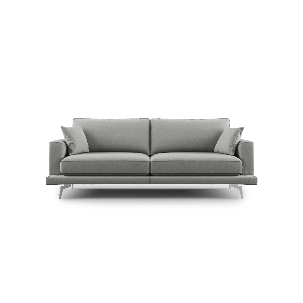 Dorian Divano moderno in tessuto morbido antimacchia T05 198 cm grigio
