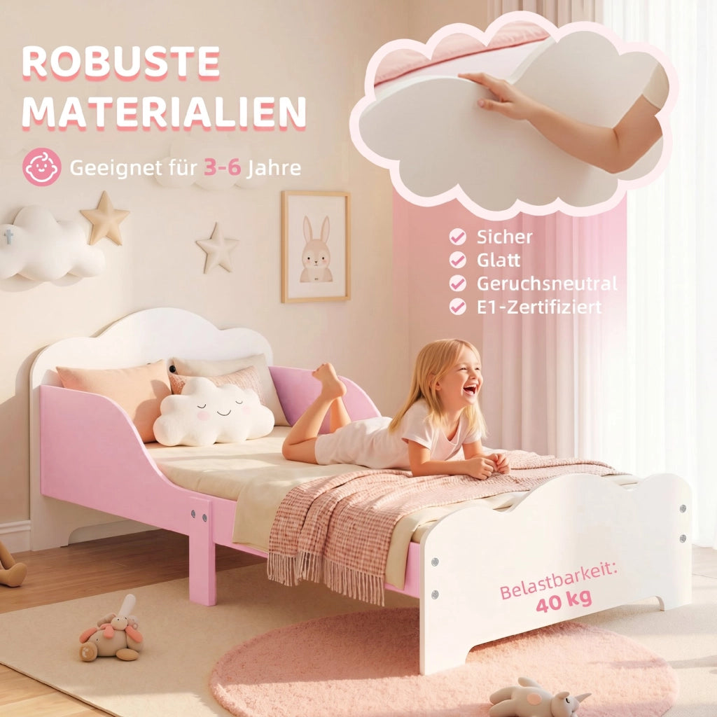 Letto a soppalco per bambini ¨C Xylo ¨C rosa 140x70 cm