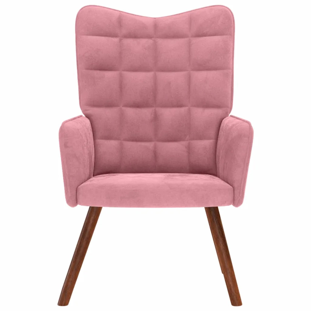 Sedia Relax Rosa in Velluto 4016814