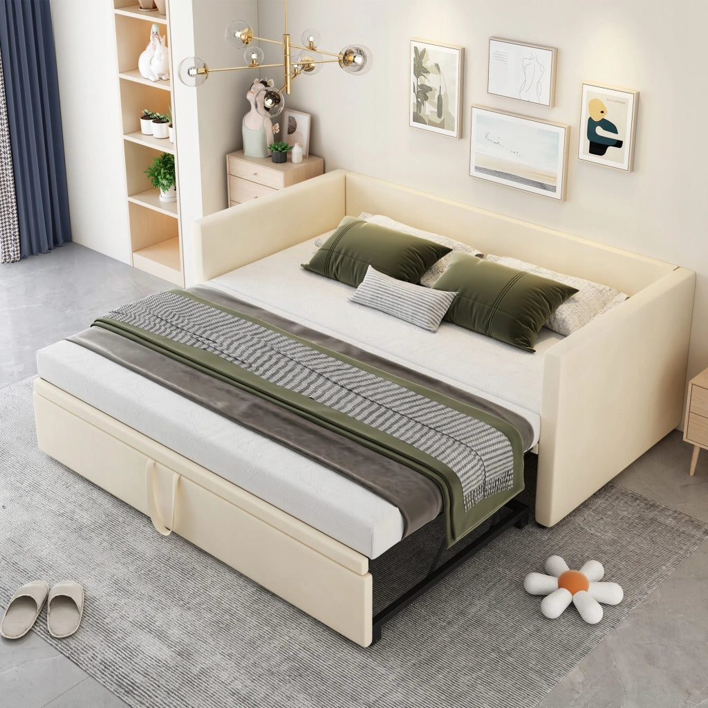 Letto a scomparsa imbottito - Xylo - 90x180x200 - Beige