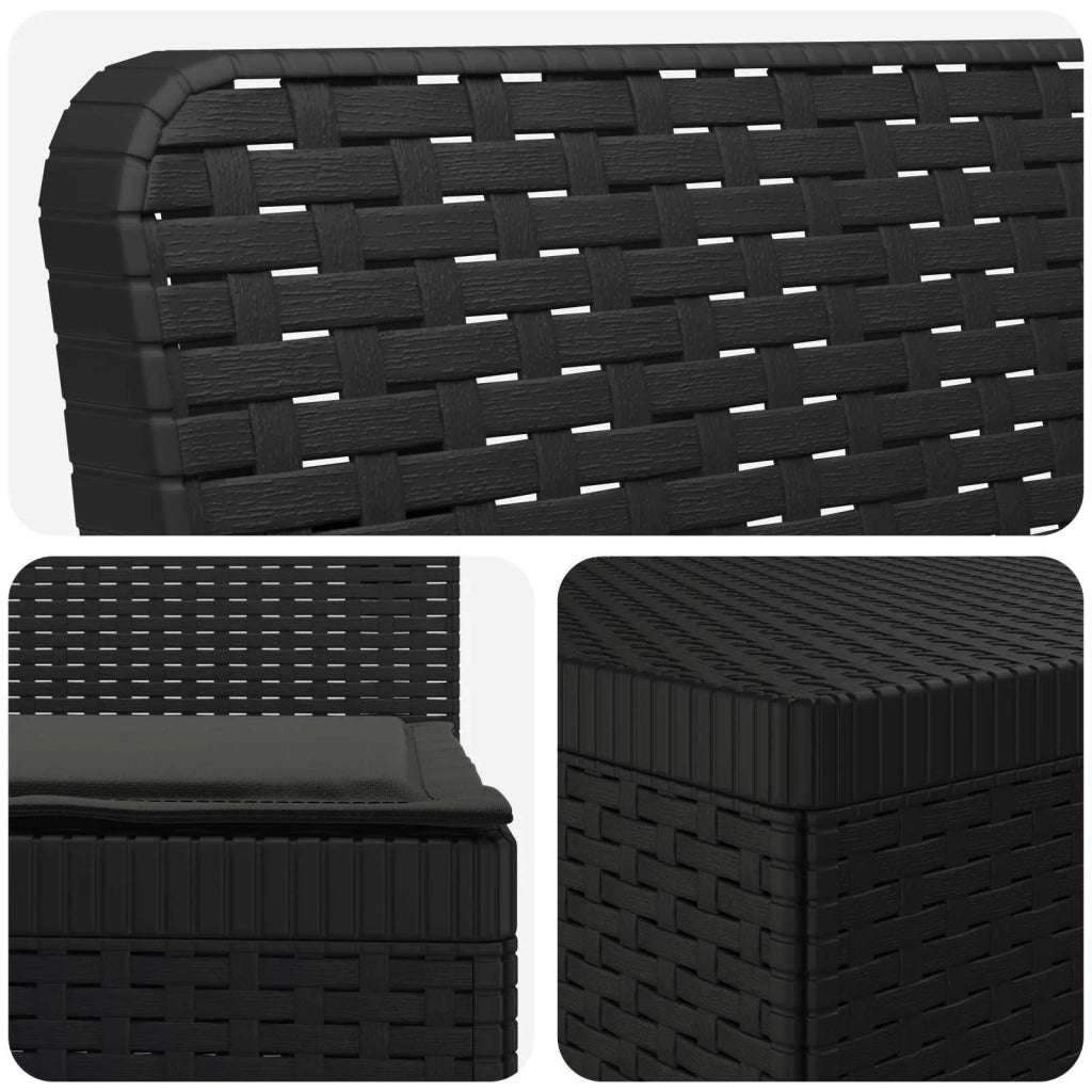 Divano da giardino 4 posti con cuscini aspetto rattan PP 3443927