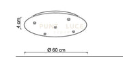 BASE-5L N base tonda d.60cm nero opaco 5 luci