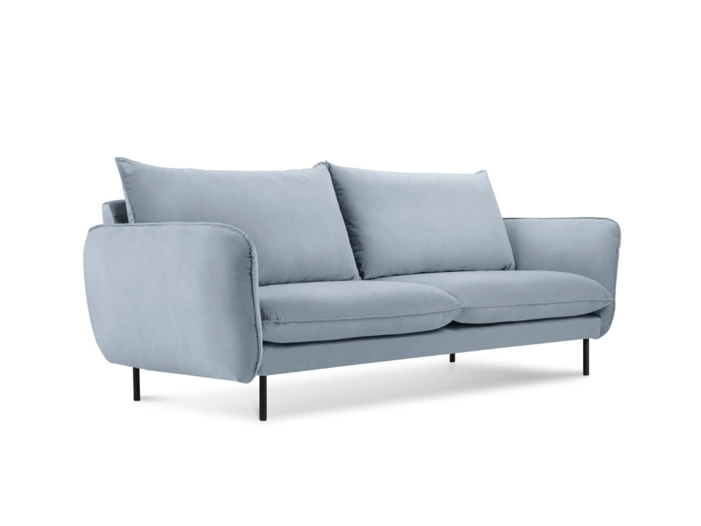 Cosmopolitan Design - Divano "Vienna" 2 posti in velluto azzurro 