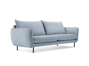 Cosmopolitan Design - Divano "Vienna" 2 posti in velluto azzurro 