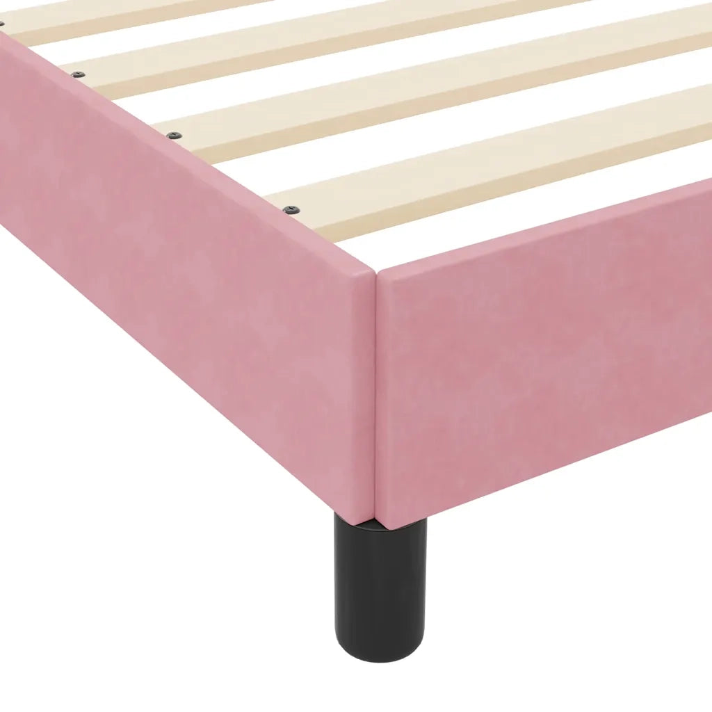 Letto a molle con materasso Rosa 160 x 220 cm Tessuto 3398802