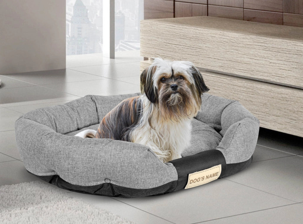 AIO FACTORY Cuccia per cani 75x50 cm personalizzabile impermeabile grigio