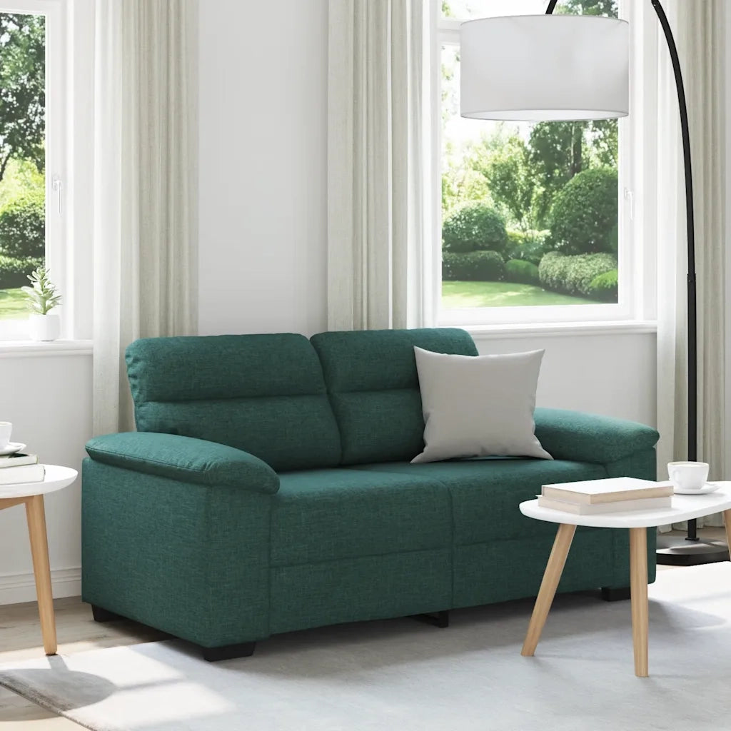 Divano a 2 Posti-Sofa 2 Posti Verde Scuro 120 cm in Tessuto 878982
