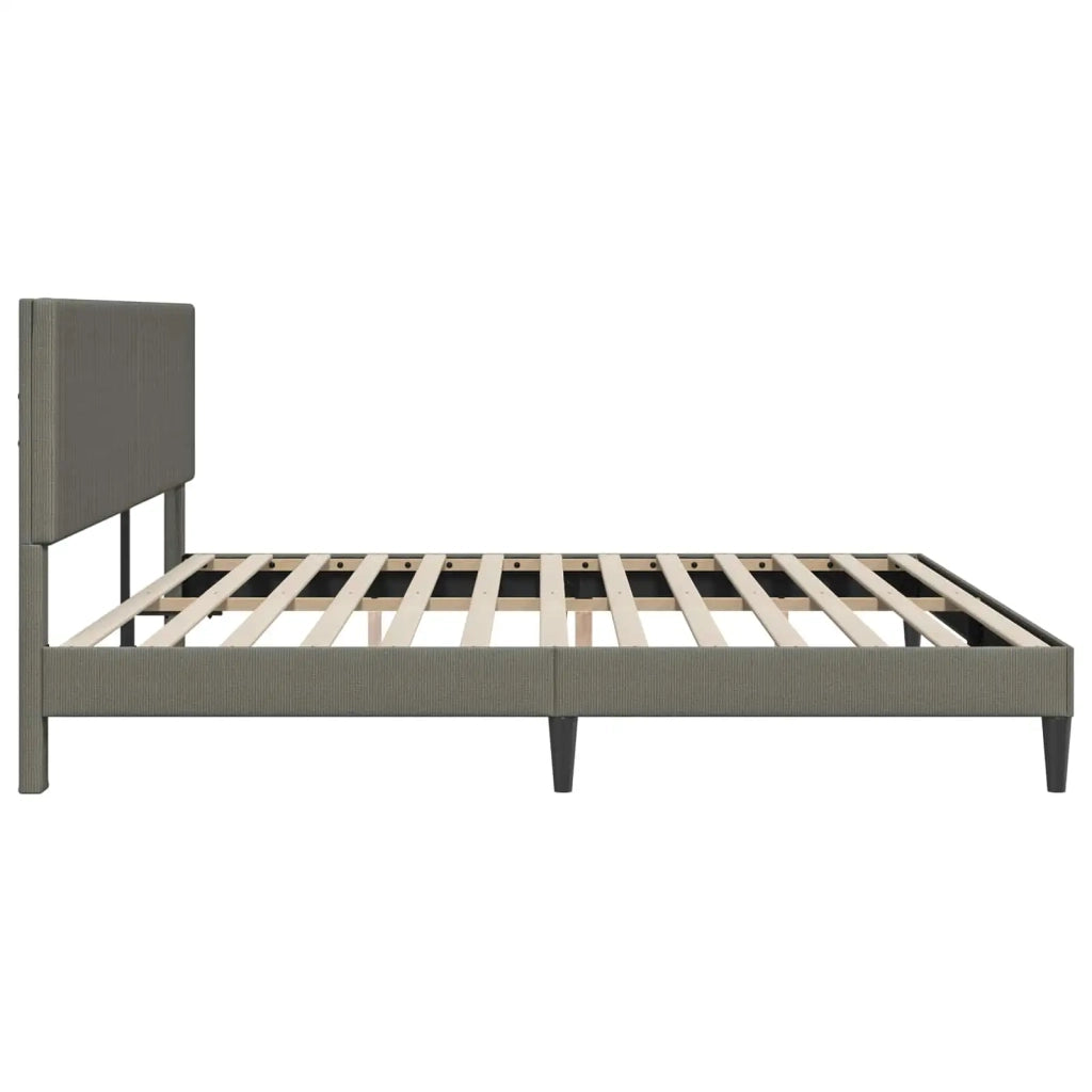 Struttura del letto-Giroletto Grigio Chiaro 180 x 200 cm Tessuto in Cords