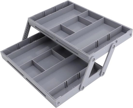 Organizzatore di Accessori Portatile Opaco con Multi Girds Supporto e Stand di Visualizzazione per Donne Ragazze