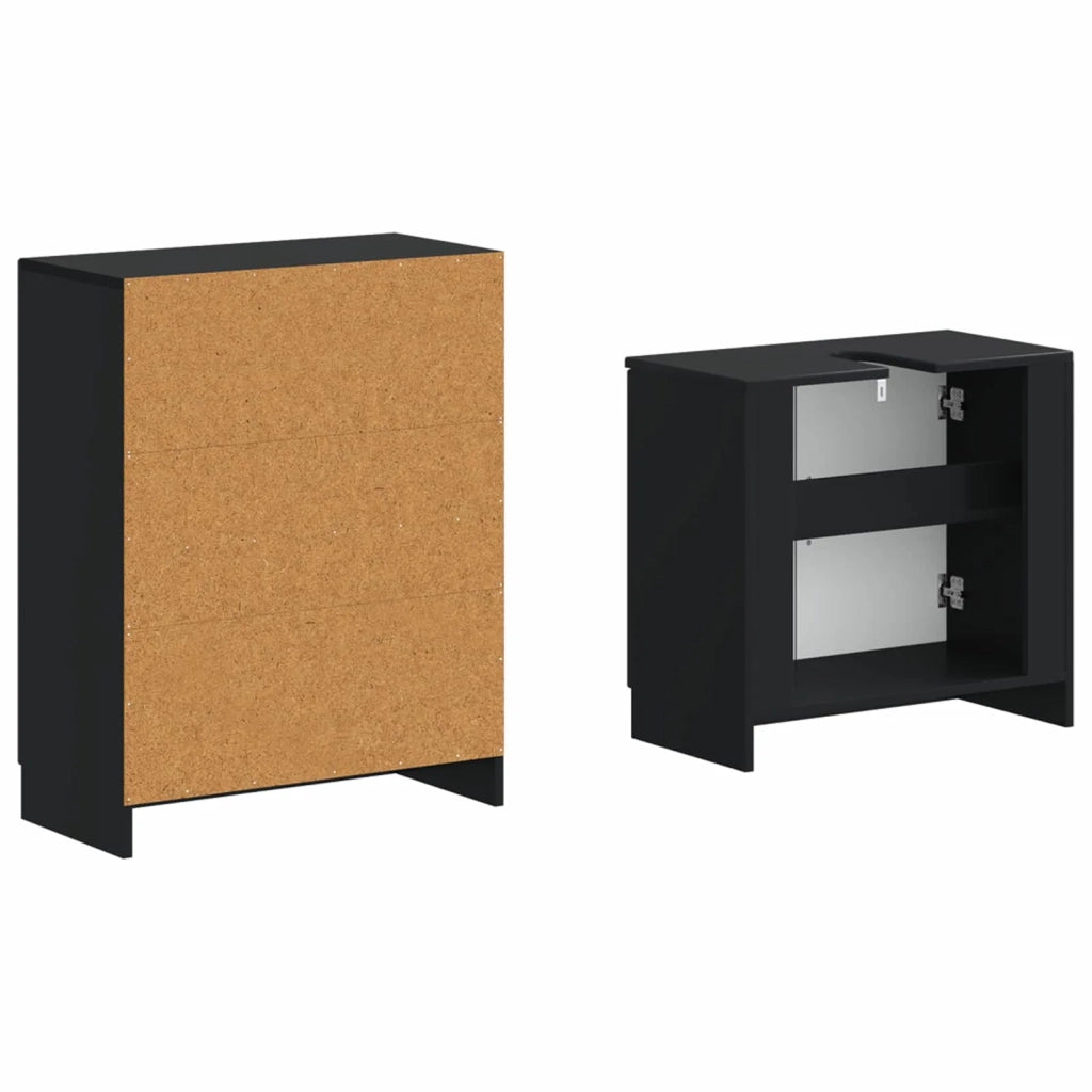 Set di Armadi da Bagno da 2 Pezzi UTRECHT Nero 3417649