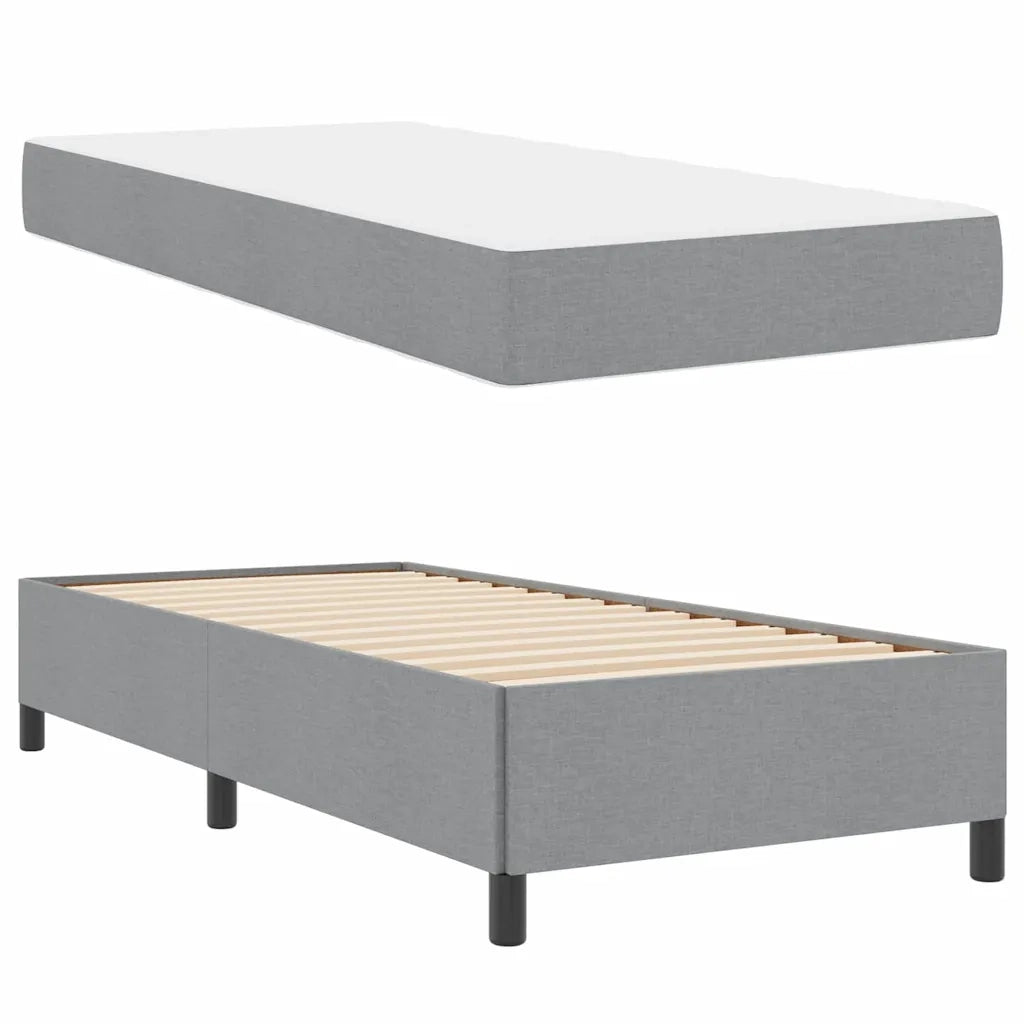 Letto a molle Grigio chiaro 80 x 200 cm Tessuto 3398815