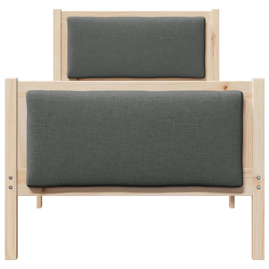 Struttura del letto-Giroletto Grigio scuro 75 x 190 cm Tessuto