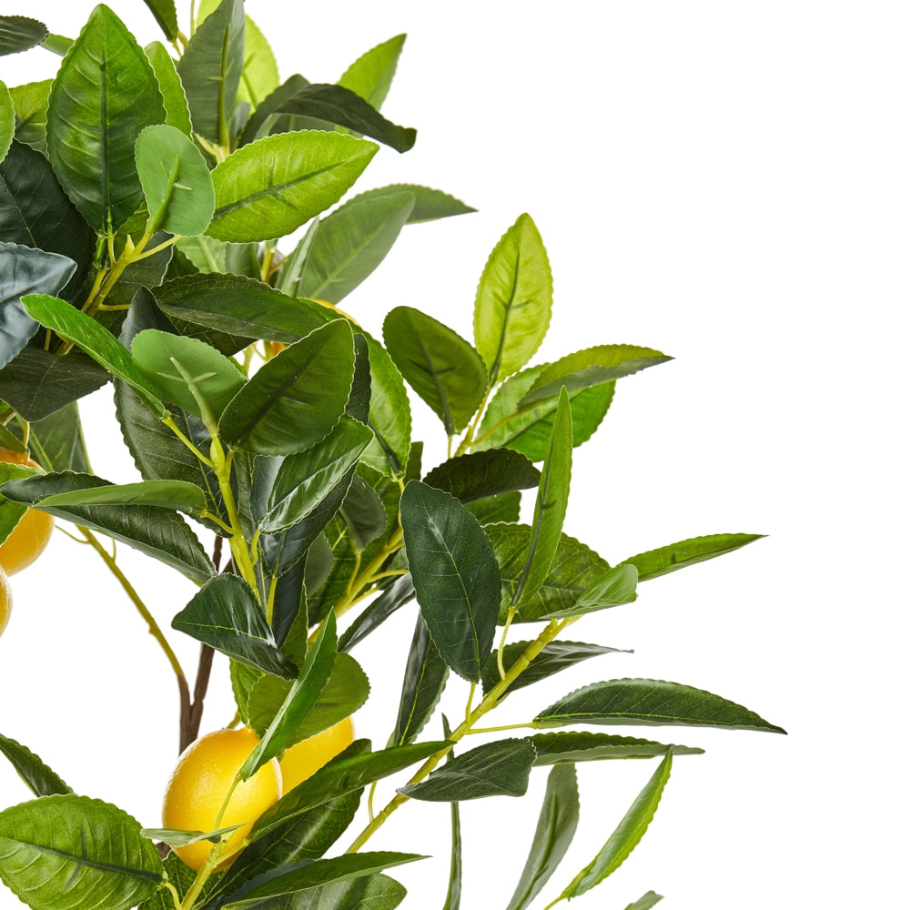 Pianta di limone artificiale in plastica in vaso 105 cm decorazione da interno