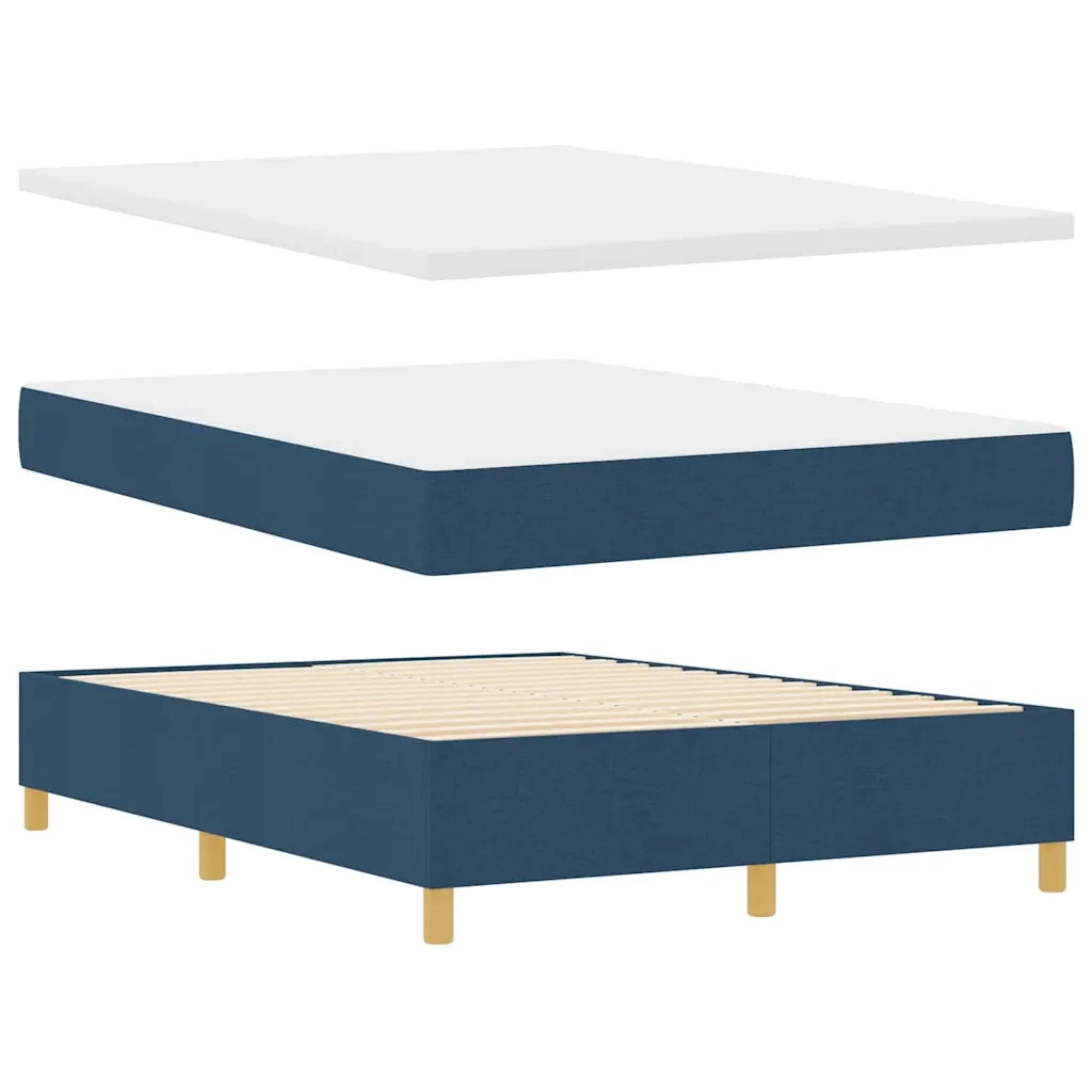 Letto a molle con materasso Blu 140 x 200 cm Tessuto 3343186