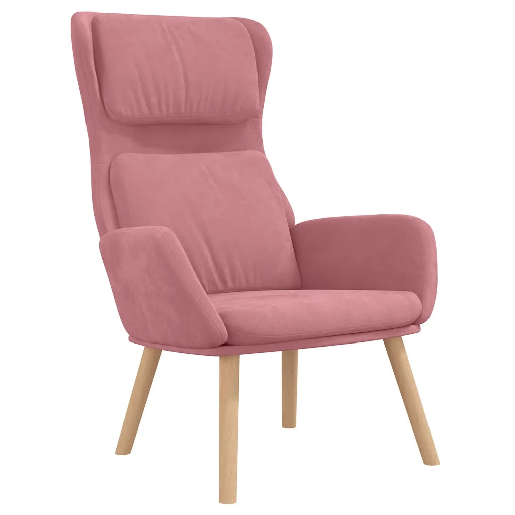 Sedia Relax Rosa in Velluto 341355