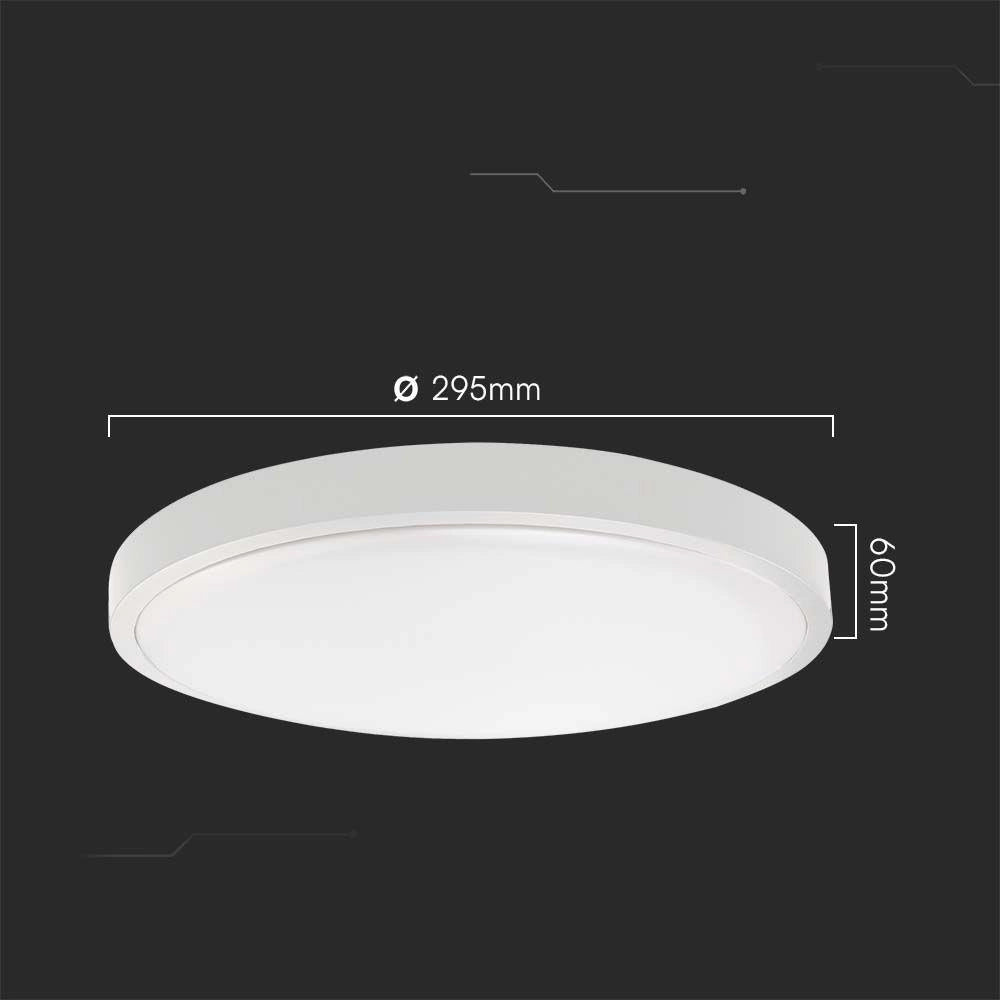 Plafoniera LED V-TAC 18W 3000K con sensore e telecomando IP44
