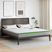 Topper per materasso Bianco e Verde 180 x 200 cm 4106174
