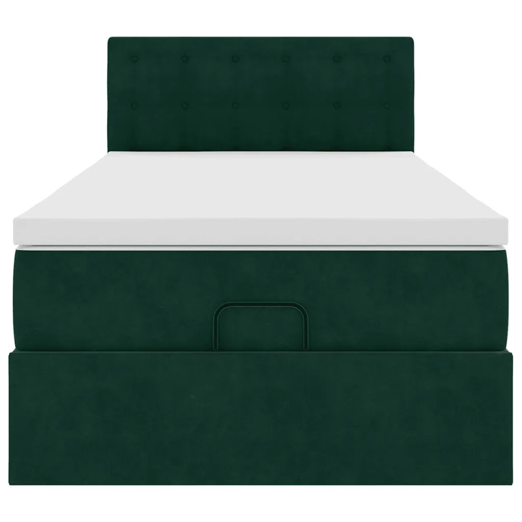 Struttura Letto Pouf con Materasso 90x190 cm in Velluto
