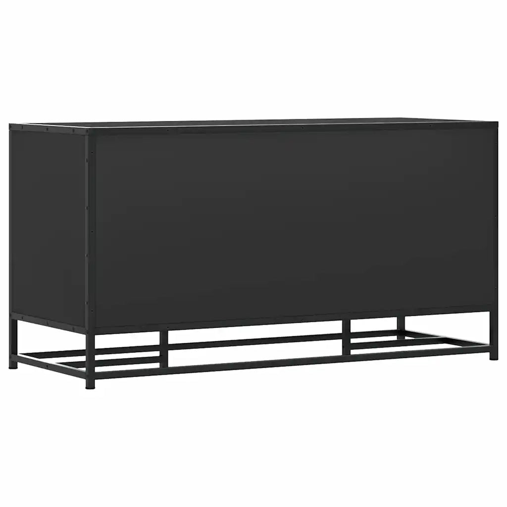 Scarpiera Nera 100x40x53,5 cm in Truciolato e Metallo 849214