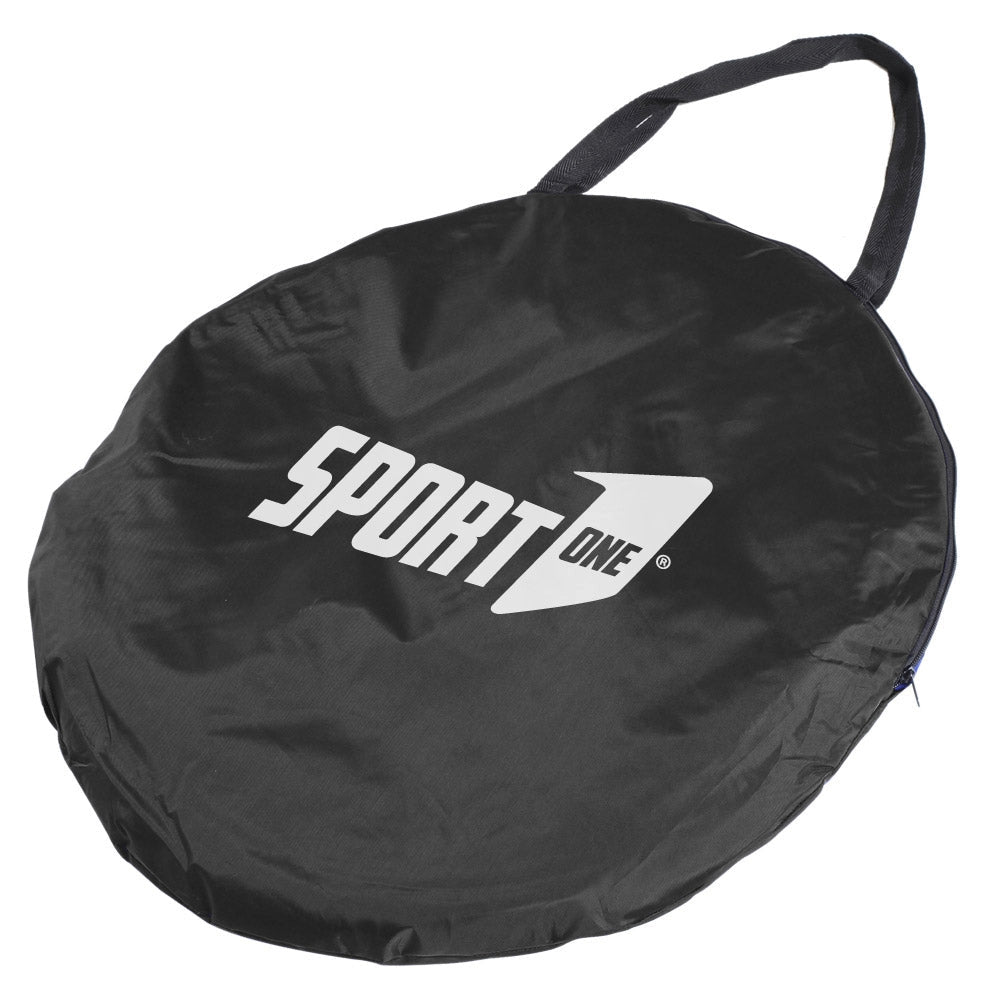 Porta da Calcio 128x84x81 cm Pieghevole Pop-Up Nera e Gialla