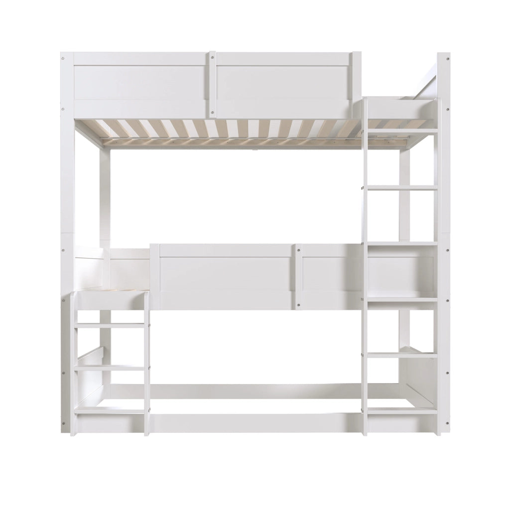 LETTO a castello triplo 90x200 cm in legno bianco
