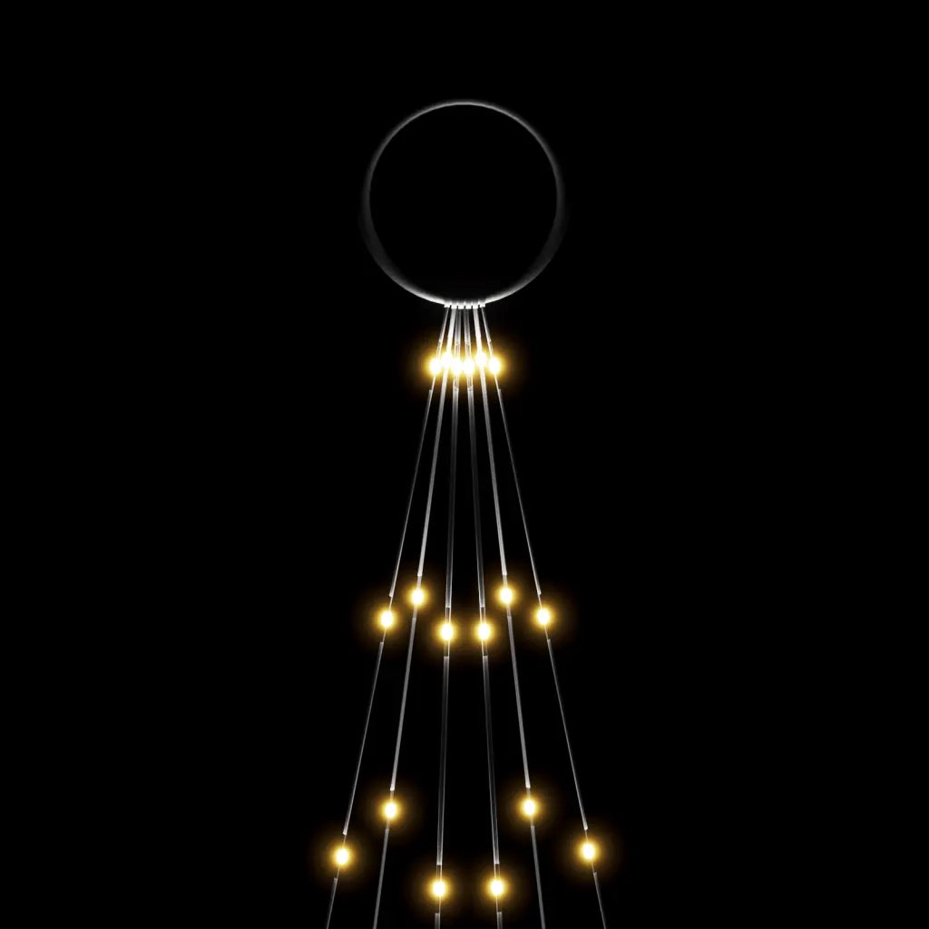 Albero di Natale Pennone Bianco Caldo 108 LED 180 cm 343518