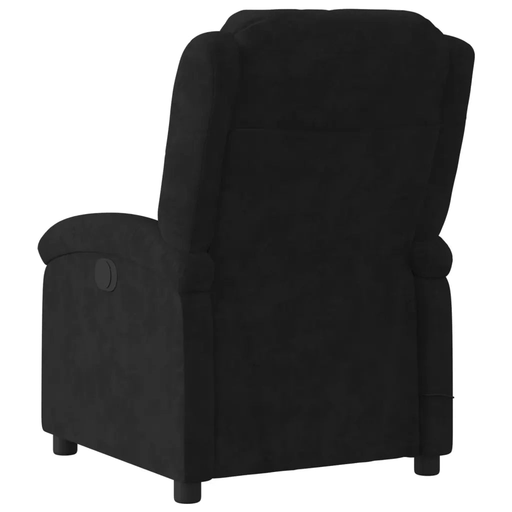 Poltrona reclinabile in velluto nero 3205493