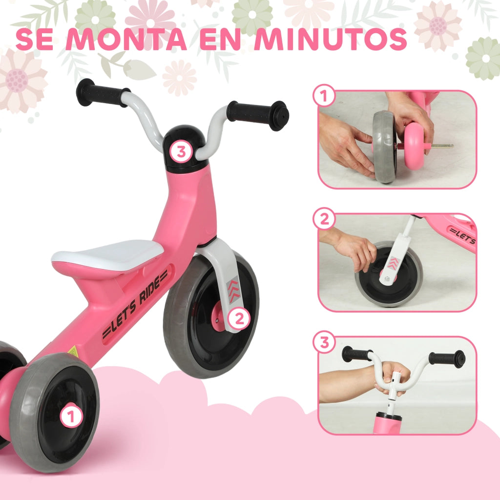 Bicicletta senza Pedali per Bambini 12-36 Mesi ¨C Minimal ¨C Rosa