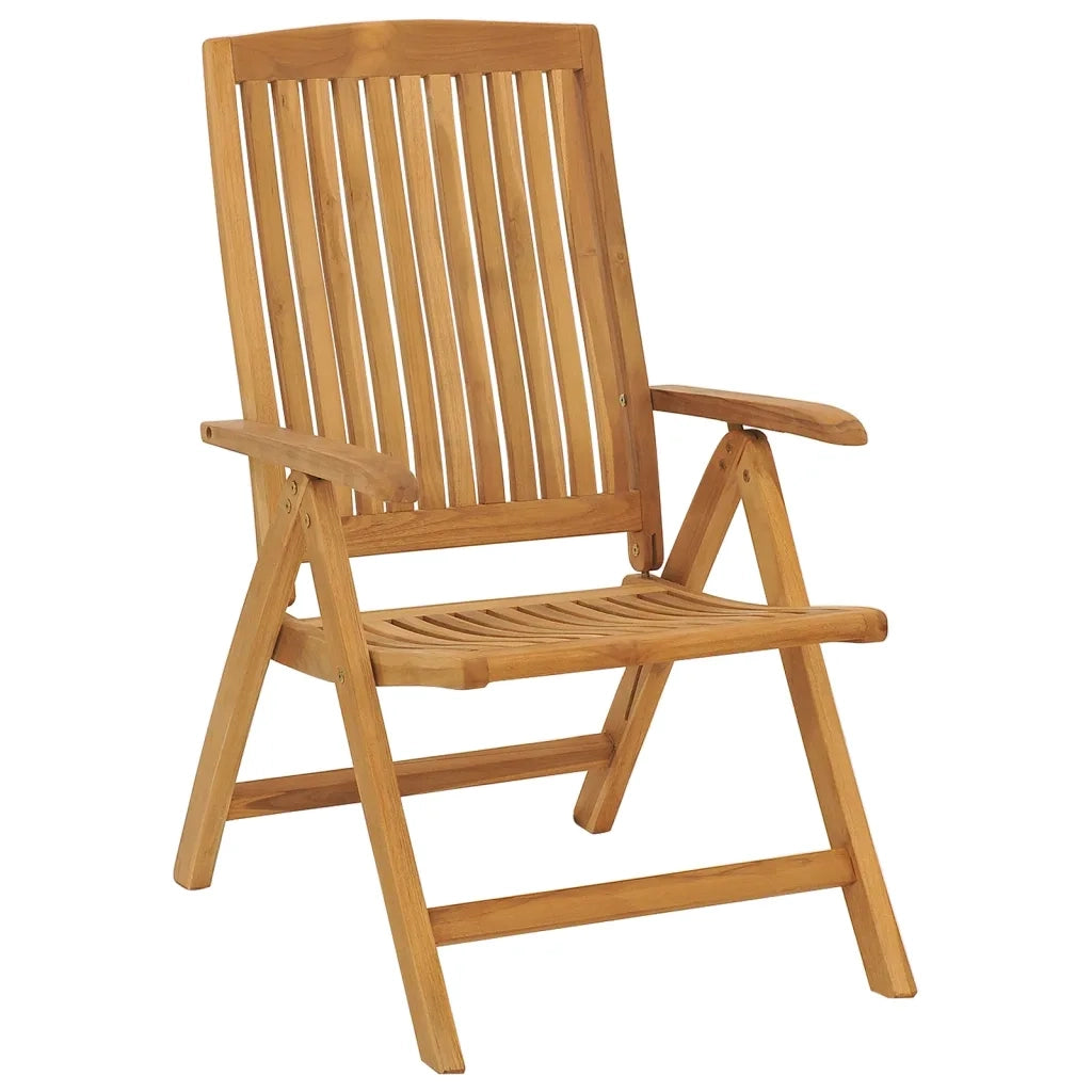 Sedie da Giardino Reclinabili con Cuscini 8 pz in Legno di Teak 3196536