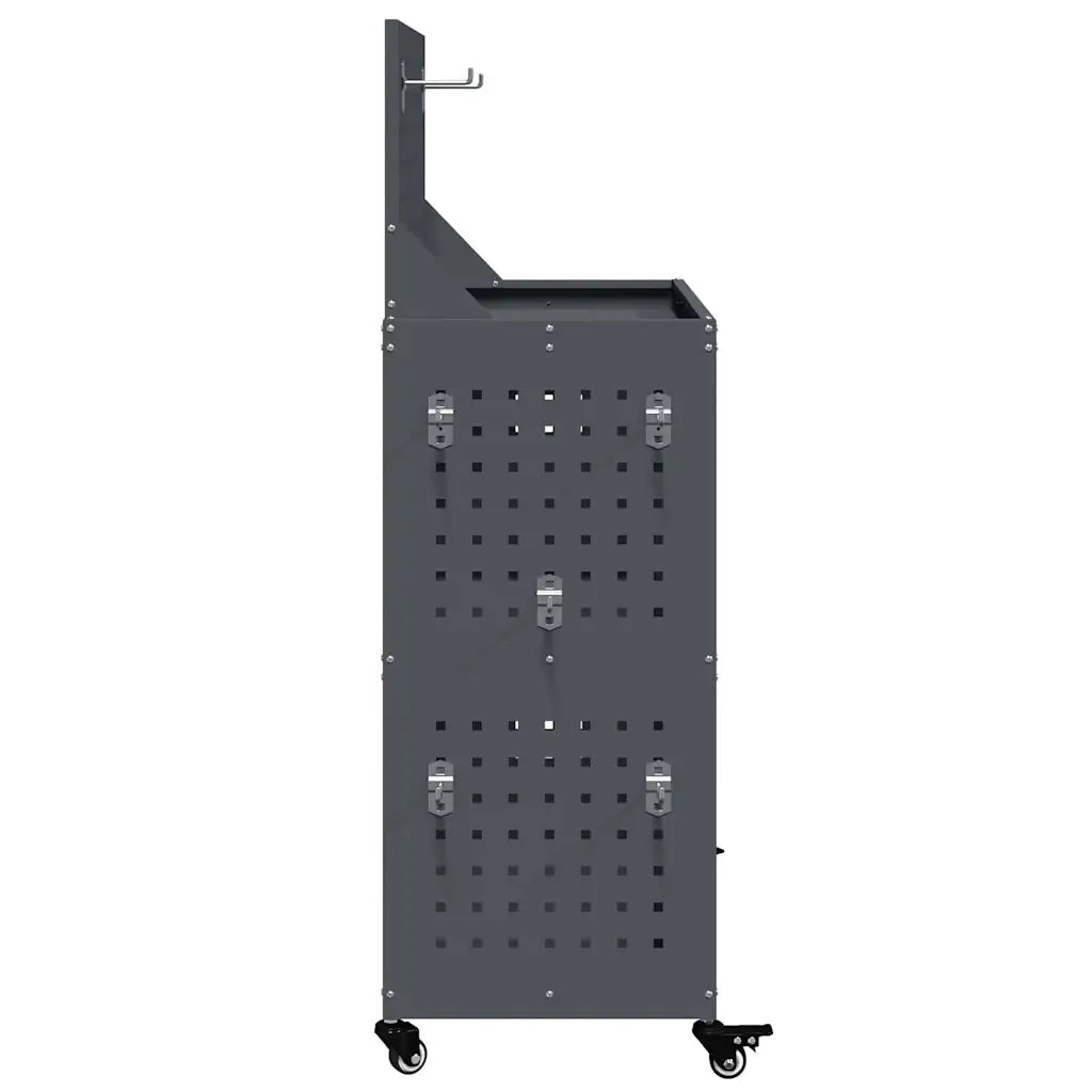Carrello per Attrezzi con ruota Antracite 65 x 35 x 111 cm 874548