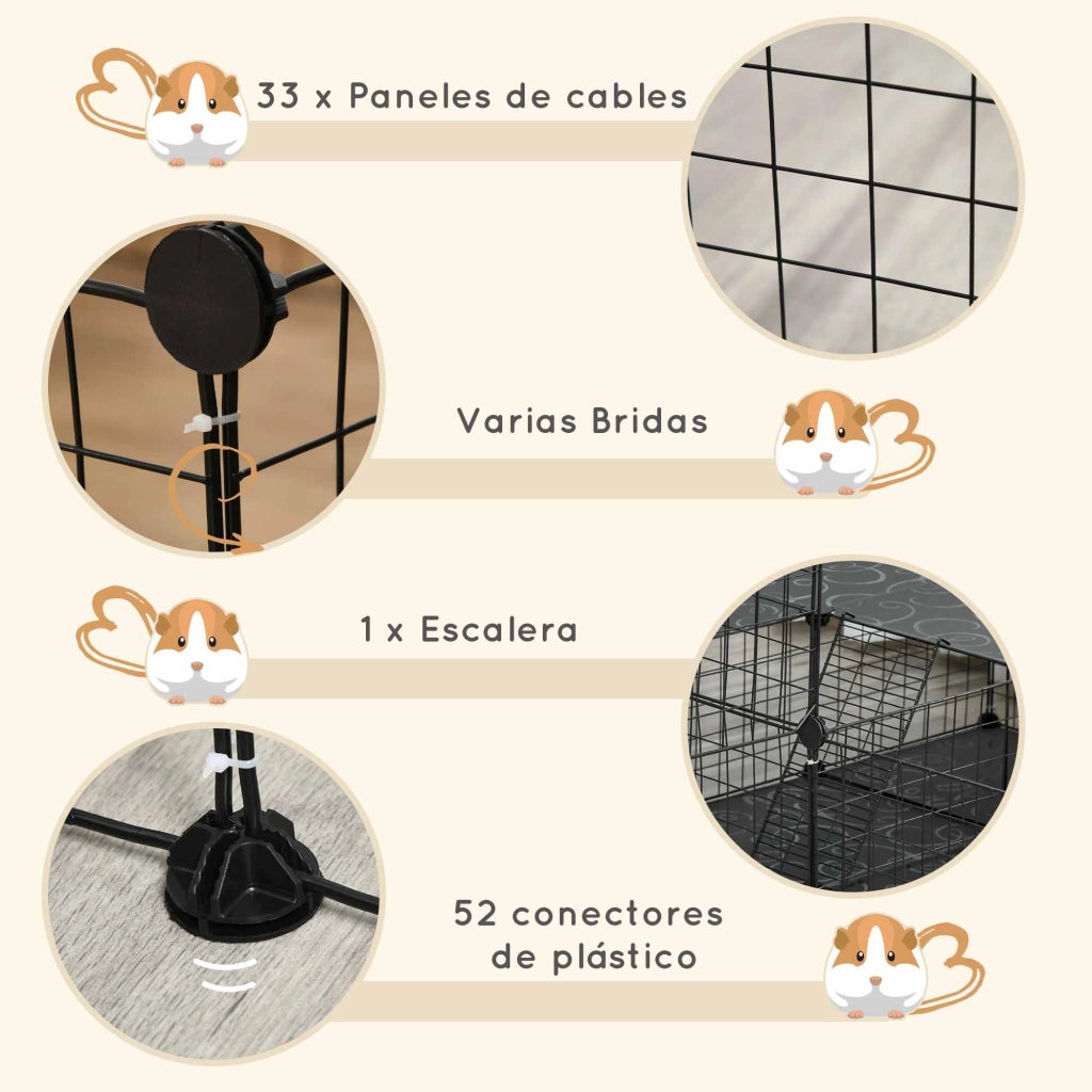 Recinto per Roditori ¨C zephmum ¨C Grigio 175x105x70cm
