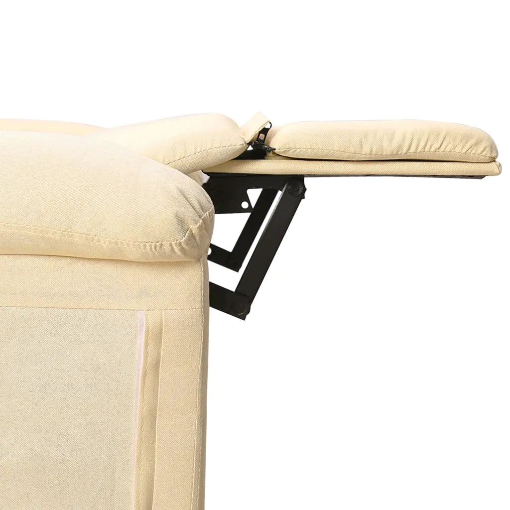 Poltrona Reclinabile in Tessuto Crema 342348