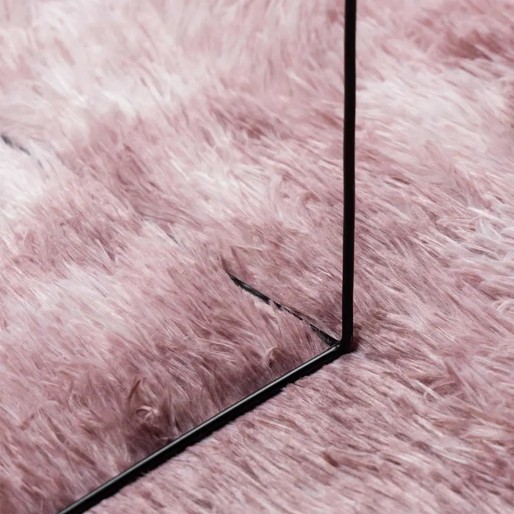 Tappeto del soggiorno | Tappeto Shaggy a Pelo Lungo NAVARRA Rosa Antico 200x200cm