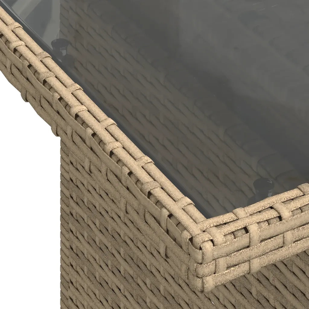 Set Divani da Giardino 11 pz con Cuscini Beige in Polyrattan 3268799