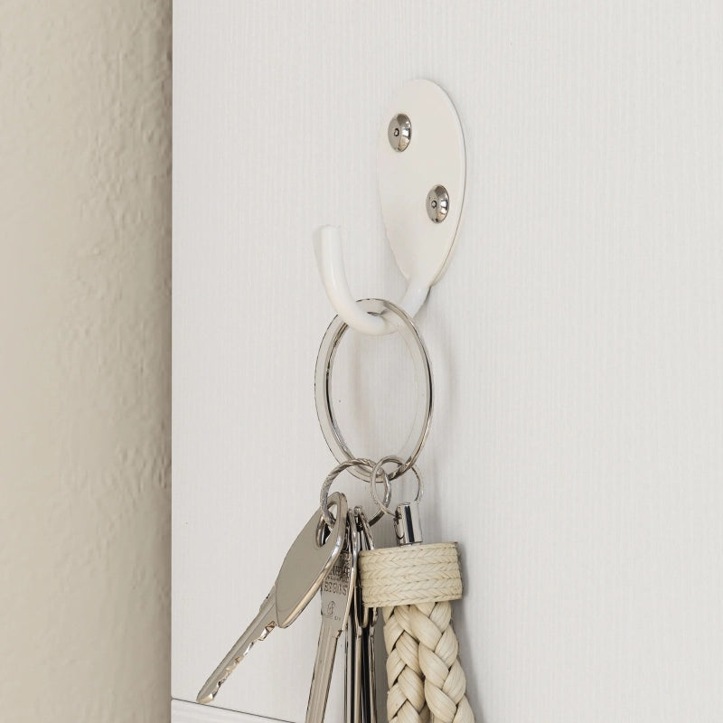 APPENDIABITI con panca e 12 scomparti scarpe 100x35x172,2 cm Bianco