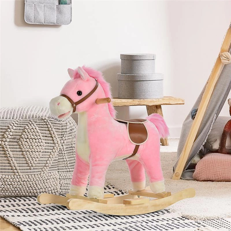 CAVALLO A DONDOLO PER BAMBINI 36-72 MESI ROSA