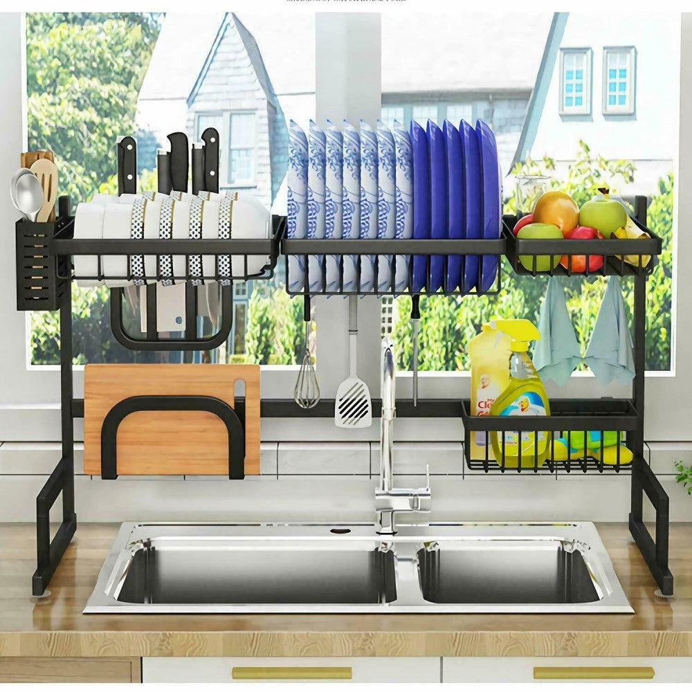 Trade Shop - Organizer Organizzatore Per Cucina Scolapiatti Scaffale Da Appoggio Ripiani 62cm -