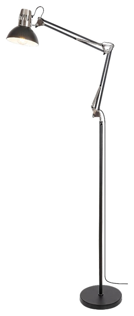 Lampada da terra Aristeo in metallo nera E27 Rabalux 2196