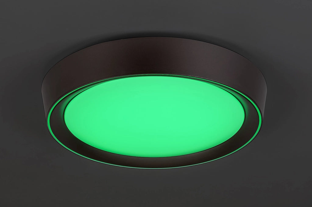 Plafoniera LED RGB 24W 41cm marrone telecomando Rabalux