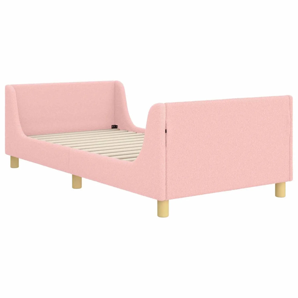 Struttura letto bambini con testata-Giroletto per bambini Rosa 90 x 200 cm Boucl¨¦ 483580