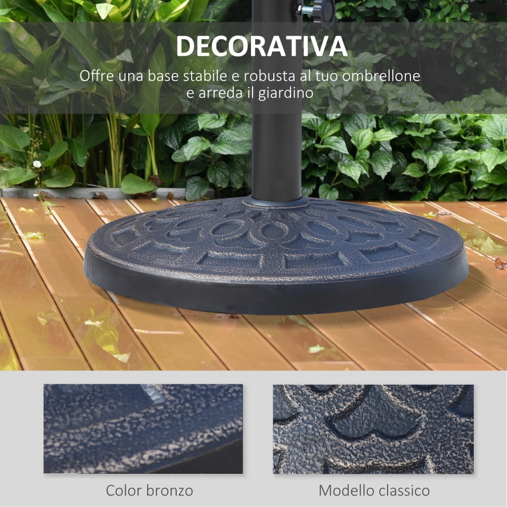 Base Ombrellone Rotonda Giardino in Resina ¨C zephmum ¨C ?44x33cm