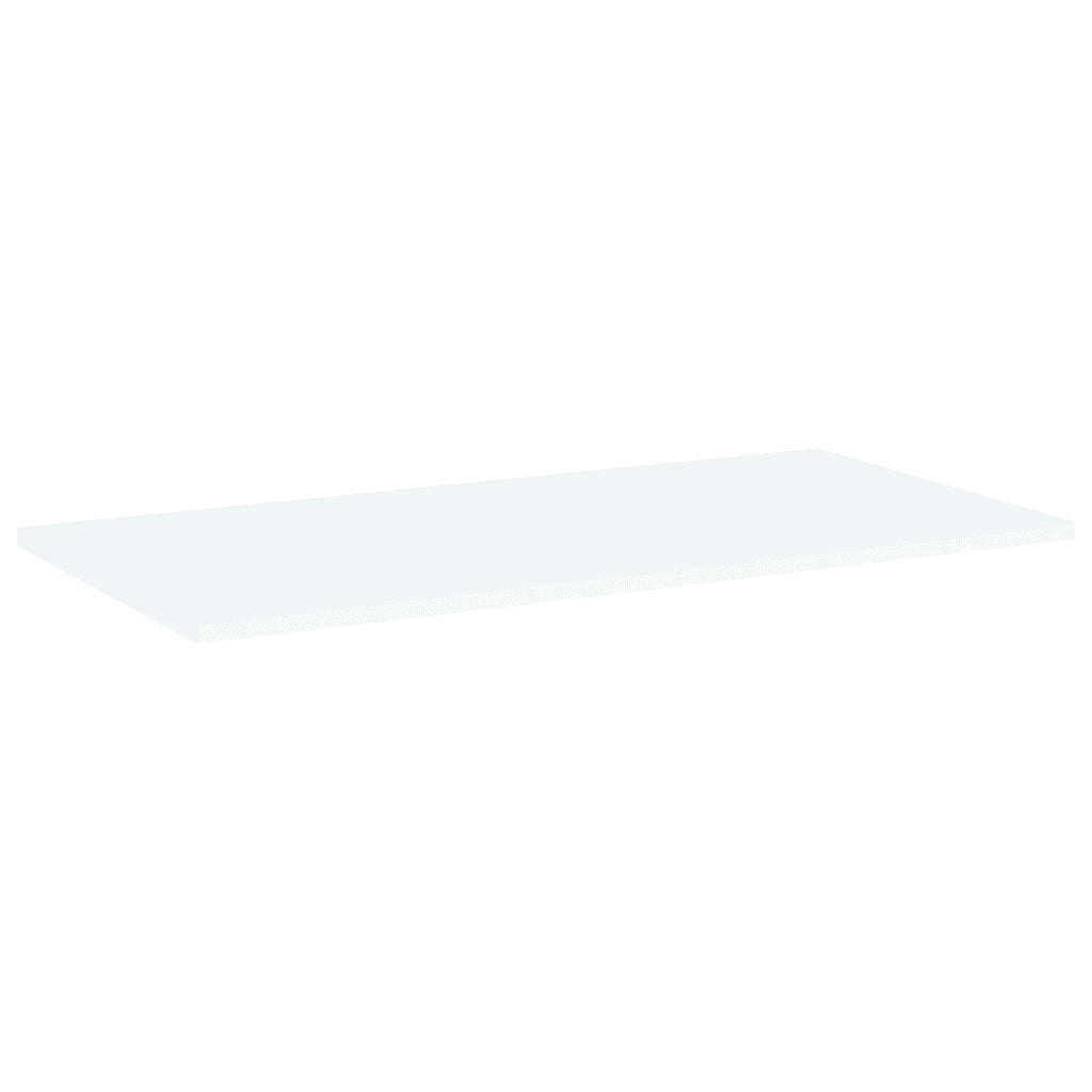 Ripiani per Libreria 4 pz-Scaffale per Libri Bianchi 80x40x1,5 cm Legno Multistrato