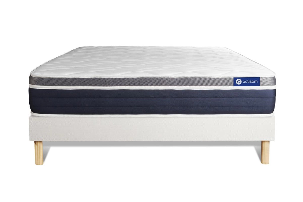Kit rete e materasso matrimoniale Actiflex confort 160x195cm - Spessore : 26cm - Molle insacchettate e memory foam - Moderatamente rigido