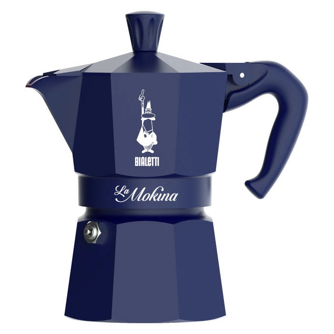 Bialetti, Caffettiera Moka Manuale, 0.04 L, Blu