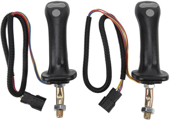 Joystick manubrii ergonomici - 2 pezzi - manubrio graffiera - compatibile con Doosan DH DX150 215 225 300 370-9C - di alta qualità ABS/Aluminium - duraturo e confortevole