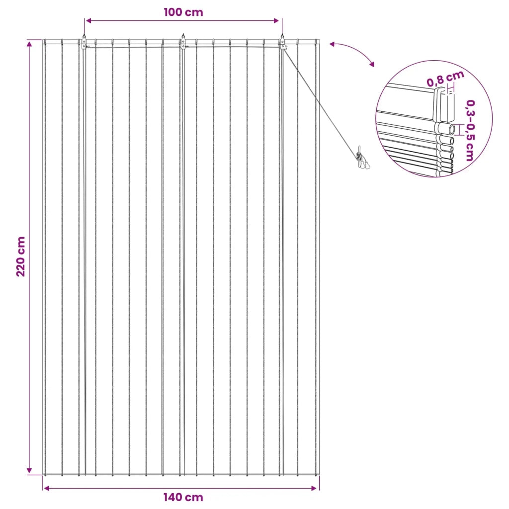Tenda a rullo Marrone 140 x 220 cm Giunco 42034662
