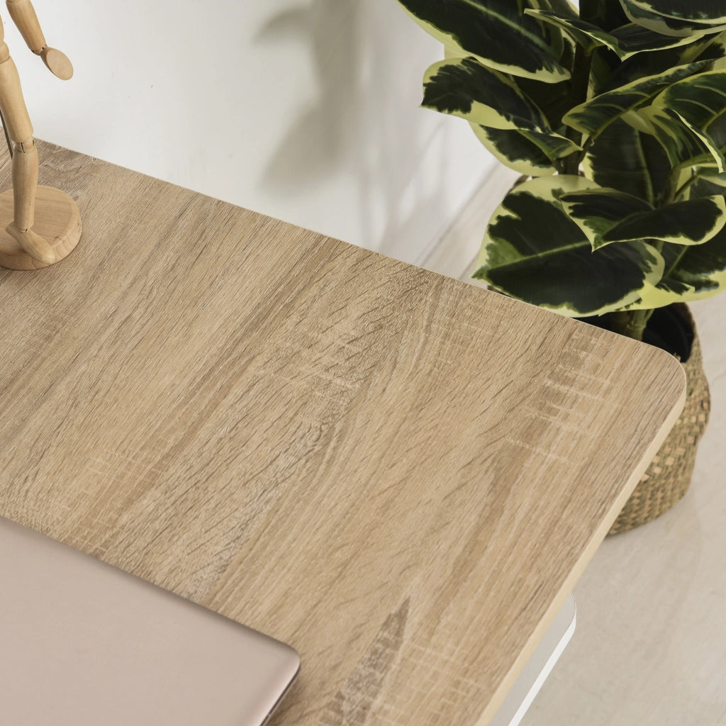 Scrivania con Libreria 3 Ripiani ¨C Xylo ¨C Legno Bianco 100x55x74 cm