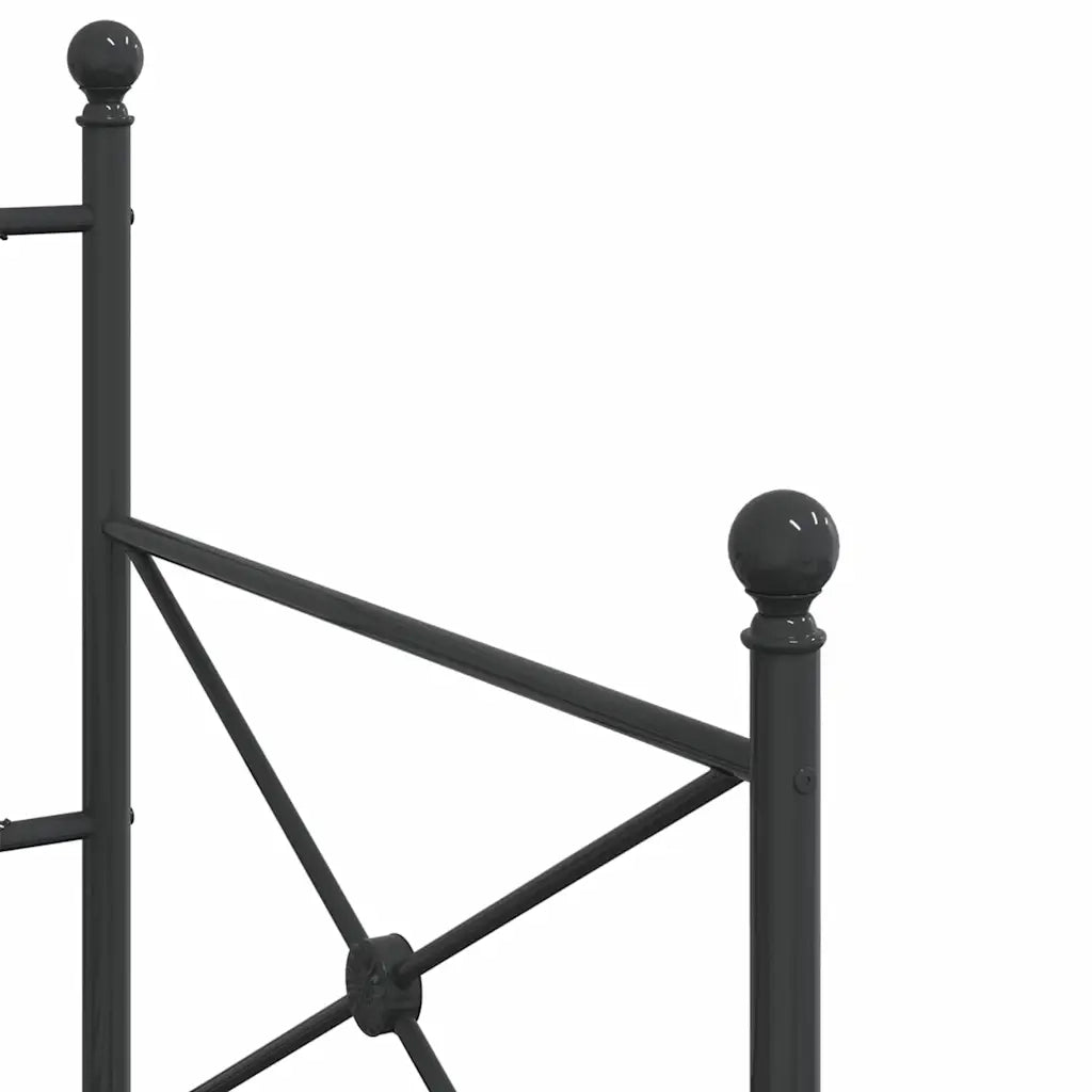 Dormeuse senza Materasso Nero 80x200 cm in Acciaio 4104666