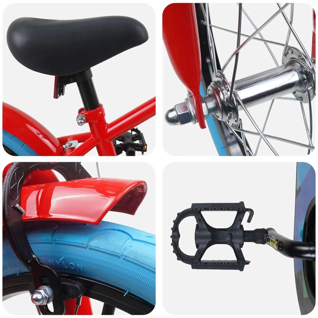 Bicicletta per Bambini 16 Pollici per bambini di 4-6 anni Rosso 42009321